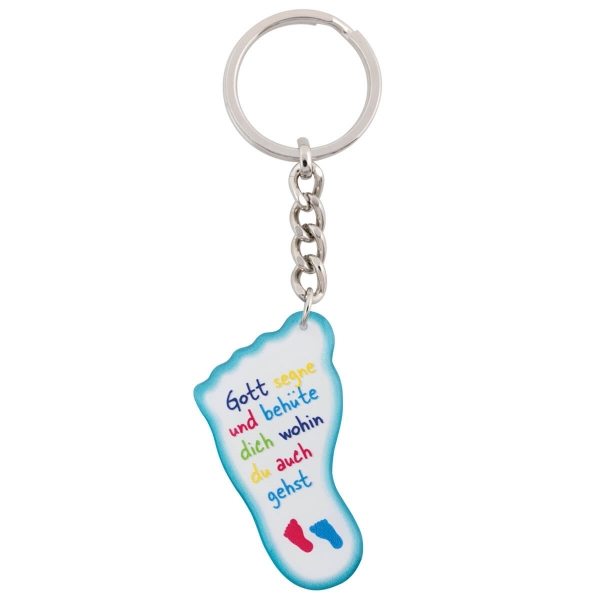 Schlüsselanhänger Fuß "Gott segne und behüte dich..."