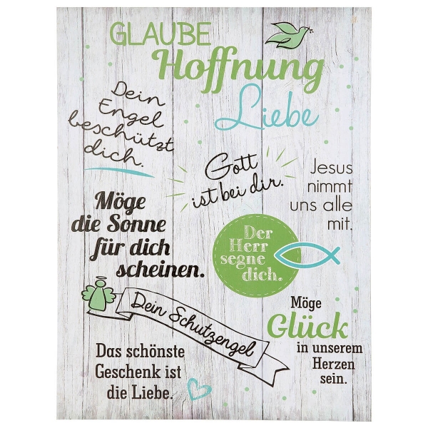 Wandbild - Glaube, Hoffnung, Liebe