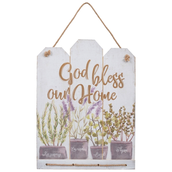 Wandbild "God bless our home"