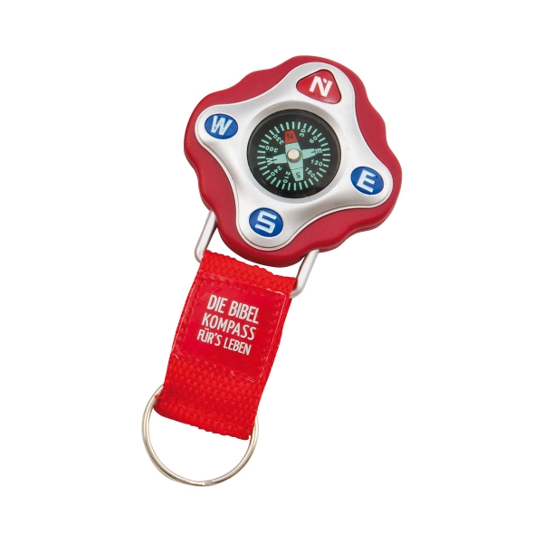 Schlüsselanhänger "Kompass" - mit Nylonband
