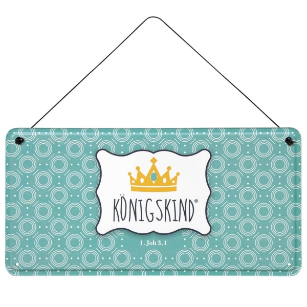 Vintage Blechschild "Königskind"