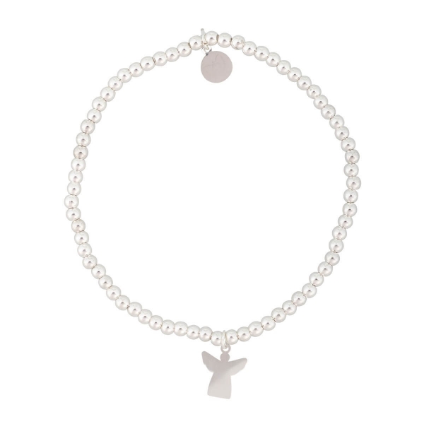 Kugelarmband mit Anhänger Engel