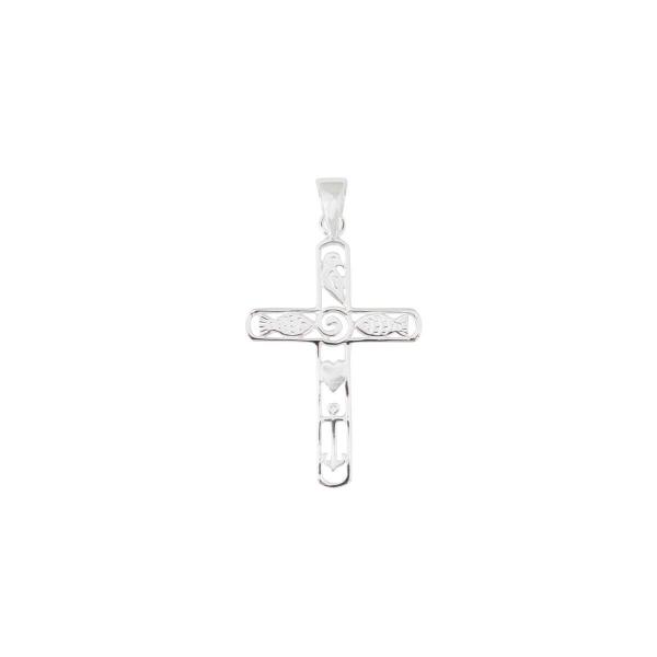 Anhänger "Kreuz Symbole" - 925er Sterlingsilber