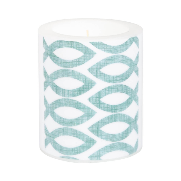 Wachskerze/Windlicht "Fisch grün"