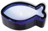 Kerzenglasfisch im blauen Glas